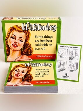 2026 Wititudes Daily Desk Calendar Funny Witty Decor Office Humor Andrews McMeel